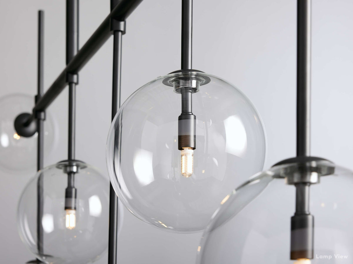 Roscoe Sputnik Glass Linear Chandelier
