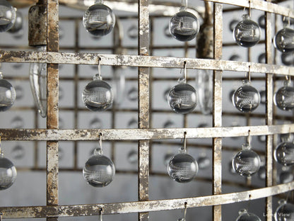 La Cage Framed Crystal Round Chandelier