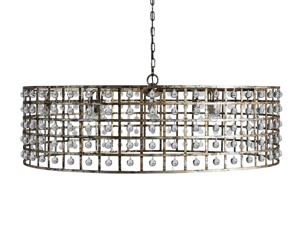 La Cage Framed Crystal Round Chandelier