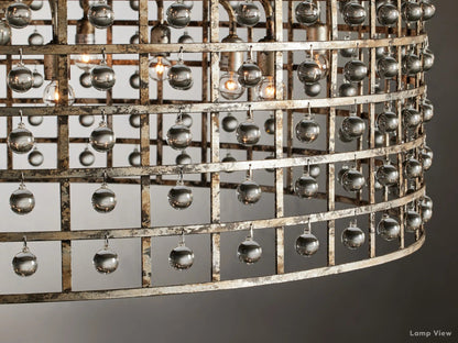 La Cage Framed Crystal Round Chandelier