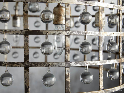 La Cage Framed Crystal Round Chandelier