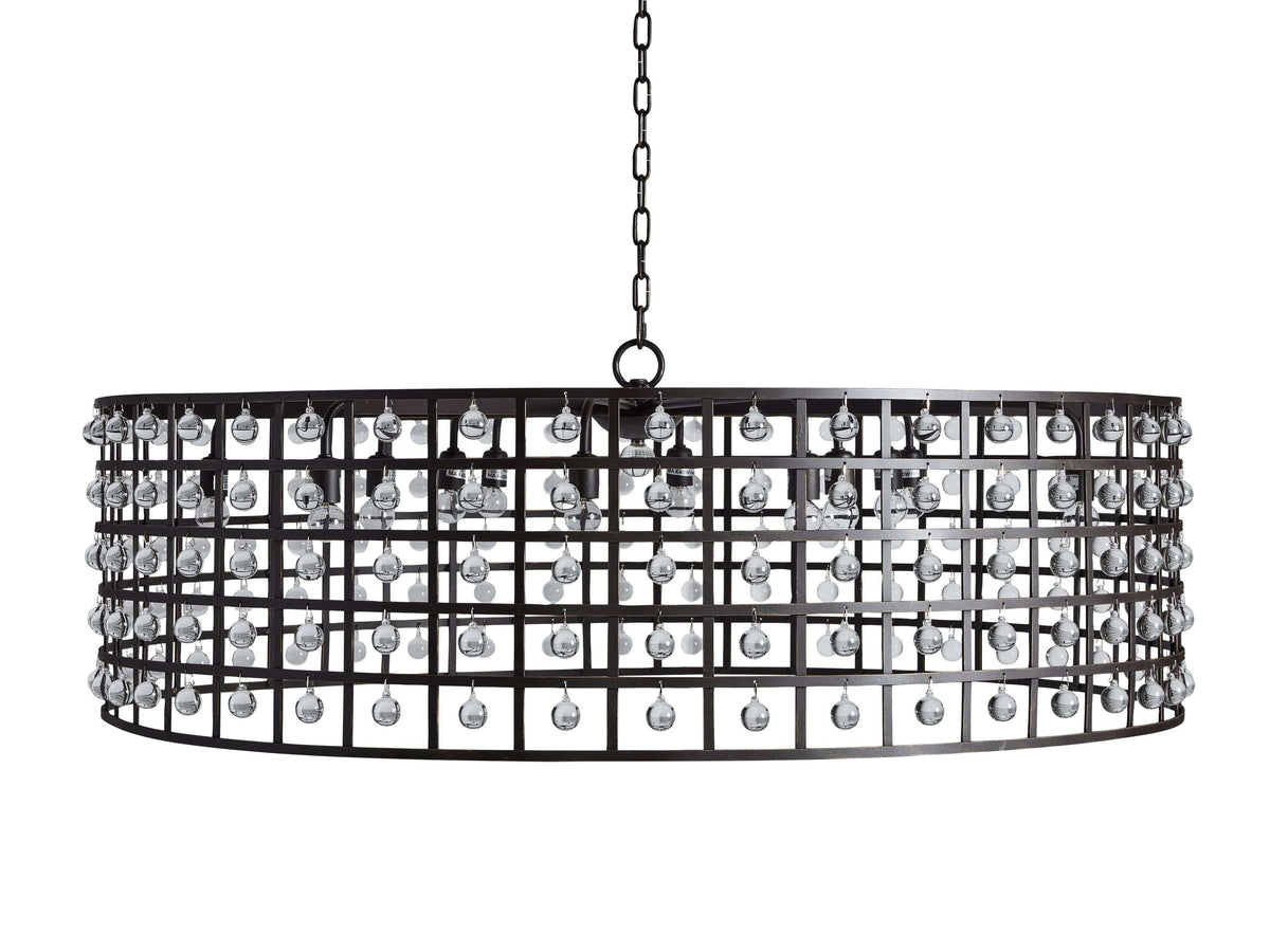 La Cage Framed Crystal Round Chandelier