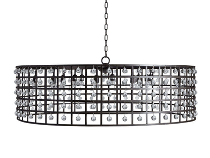 La Cage Framed Crystal Round Chandelier