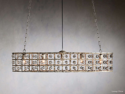 La Cage Framed Crystal Oval Chandelier