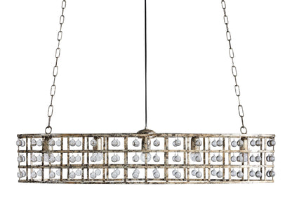 La Cage Framed Crystal Oval Chandelier