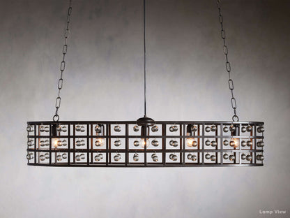 La Cage Framed Crystal Oval Chandelier