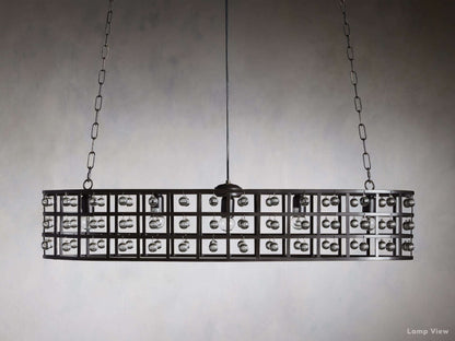 La Cage Framed Crystal Oval Chandelier
