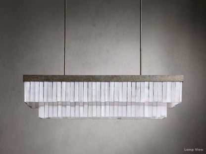 Cameron Historic Selenite Rectangular Chandelier