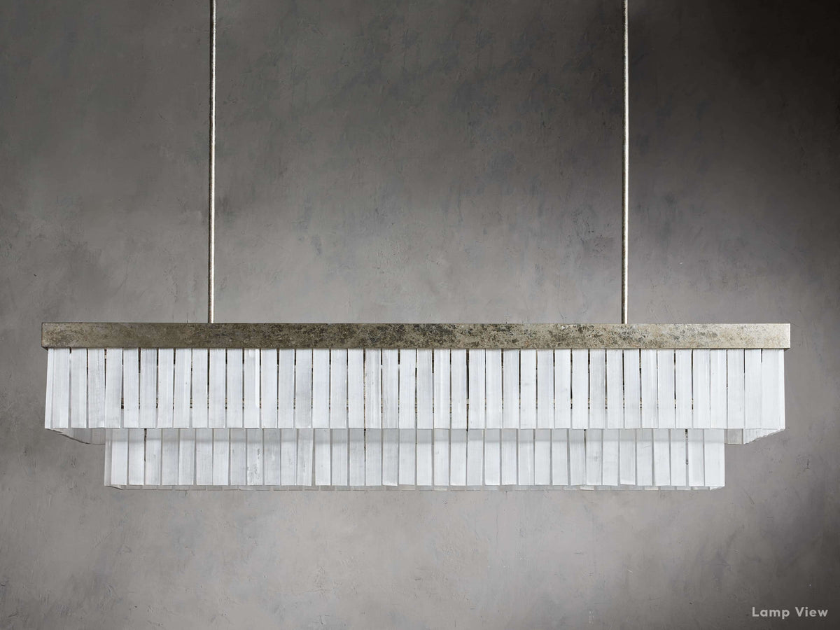 Cameron Historic Selenite Rectangular Chandelier