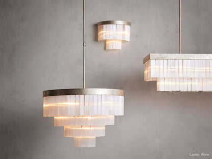 Cameron Historic Selenite Rectangular Chandelier
