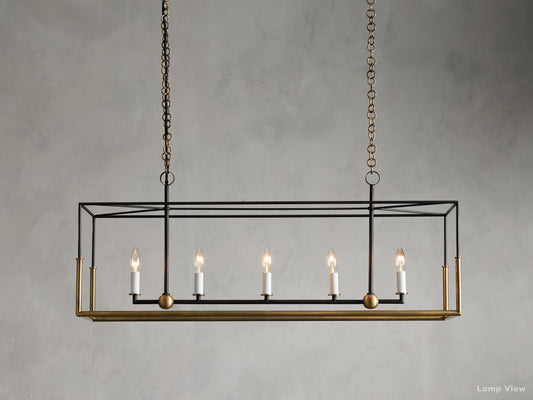 Holt Sleek Boxy Linear Chandelier