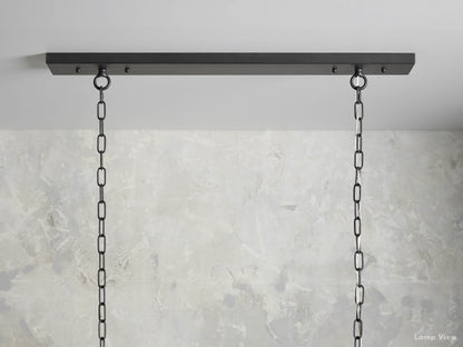 Garnet Polygonal Outline Rectangular Chandelier