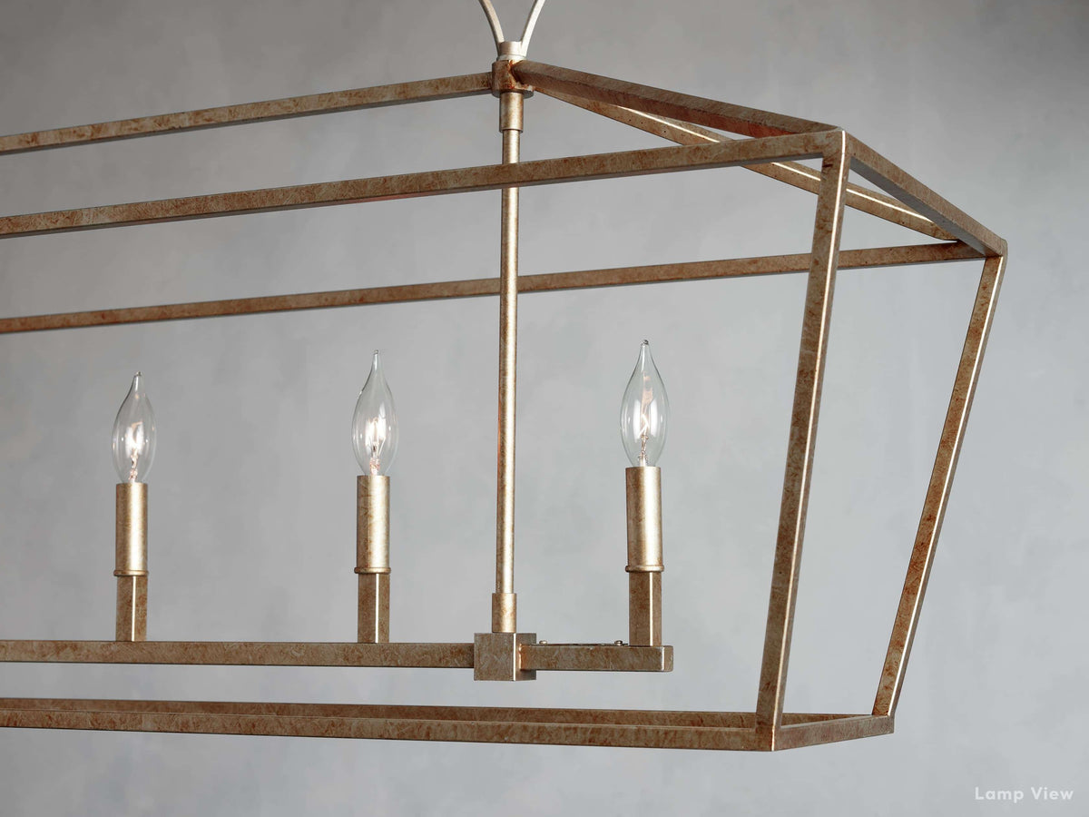 Garnet Polygonal Outline Rectangular Chandelier
