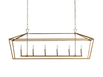 Garnet Polygonal Outline Rectangular Chandelier