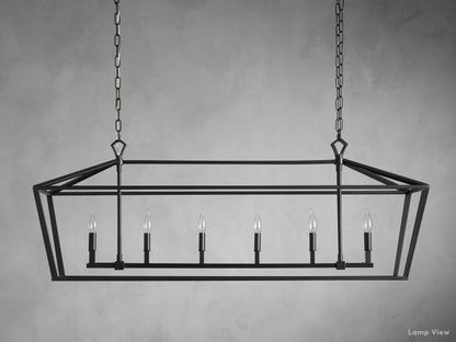 Garnet Polygonal Outline Rectangular Chandelier