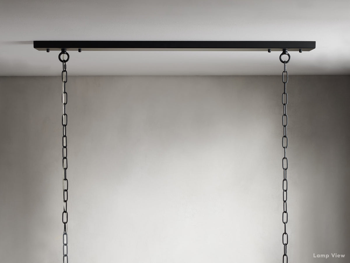 Garnet Polygonal Outline Rectangular Chandelier