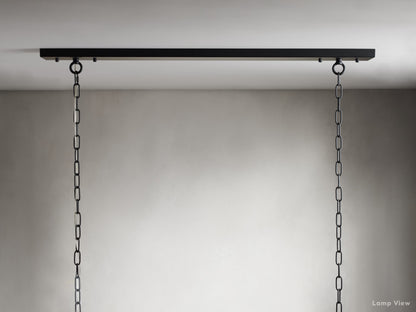 Garnet Polygonal Outline Rectangular Chandelier
