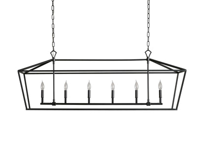 Garnet Polygonal Outline Rectangular Chandelier