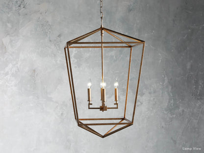 Garnet Polygonal Outline Round Chandelier