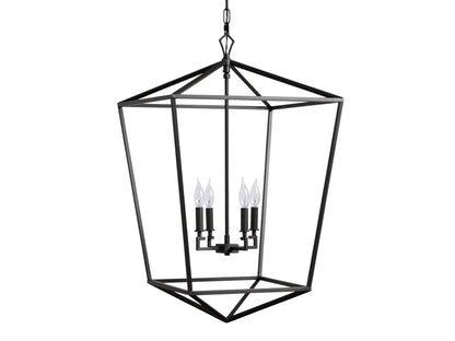 Garnet Polygonal Outline Round Chandelier