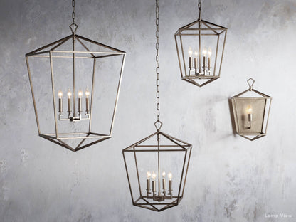Garnet Polygonal Outline Round Chandelier