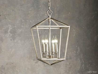 Garnet Polygonal Outline Pendant Light