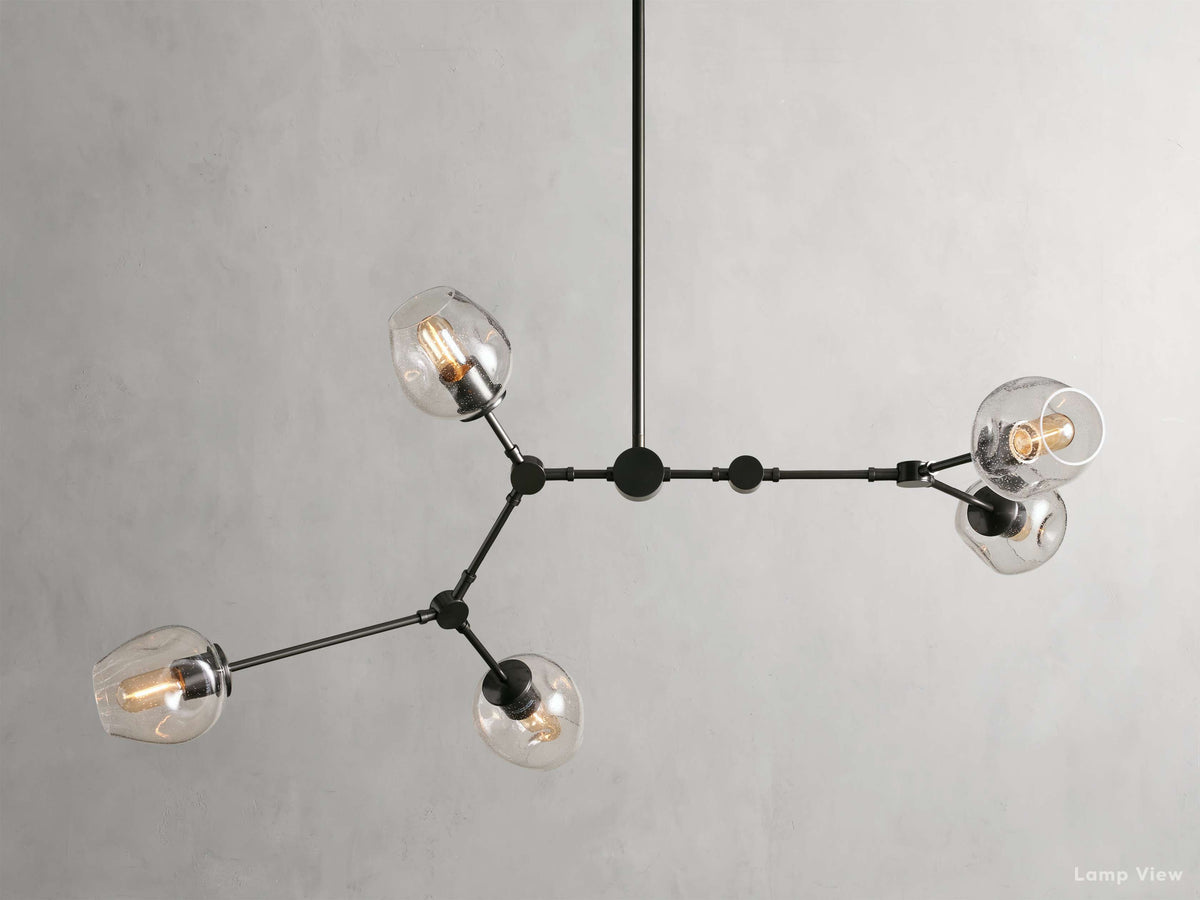 Noella Axial Sphere Glass Chandelier