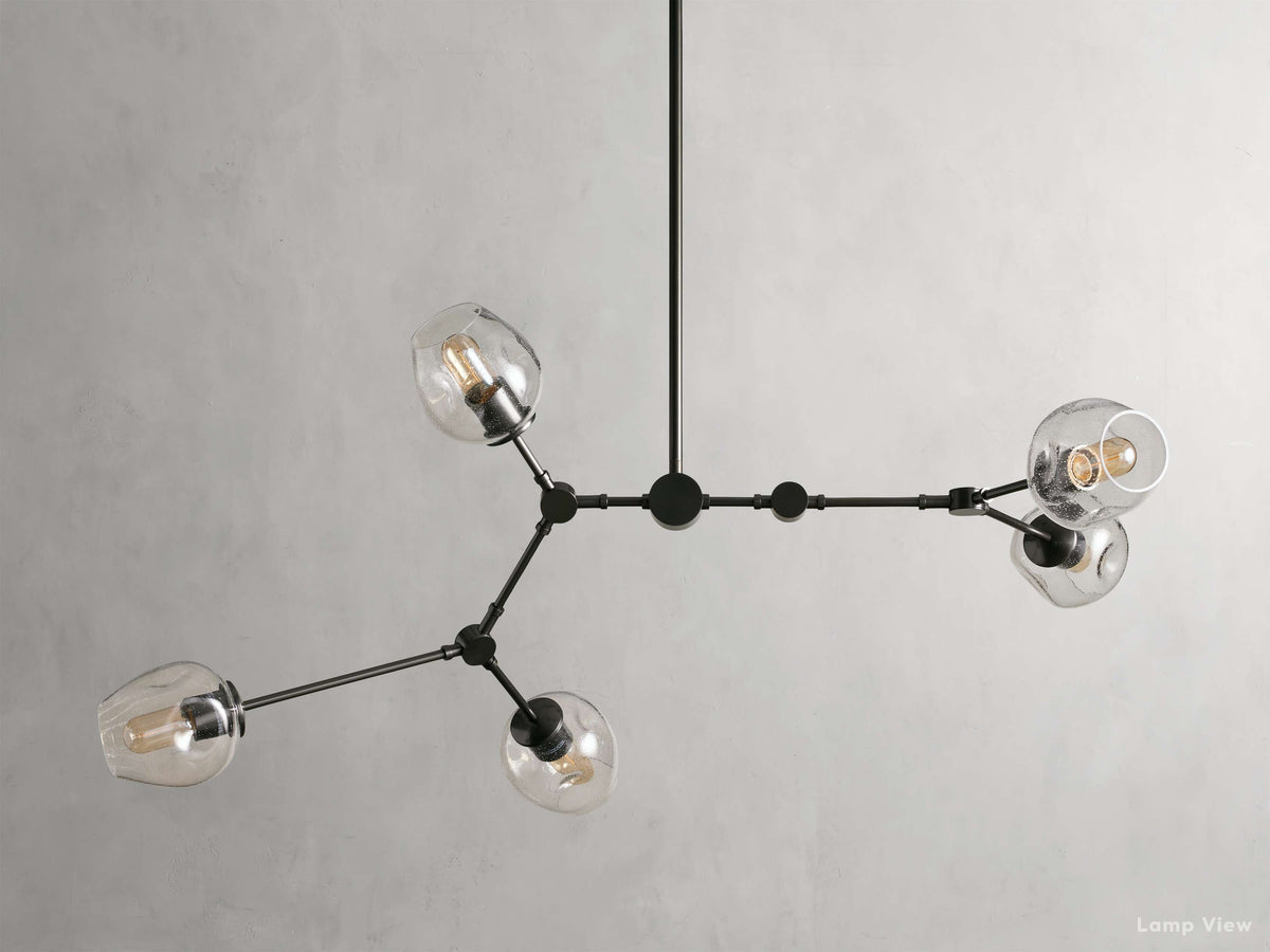 Noella Axial Sphere Glass Chandelier