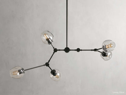 Noella Axial Sphere Glass Chandelier