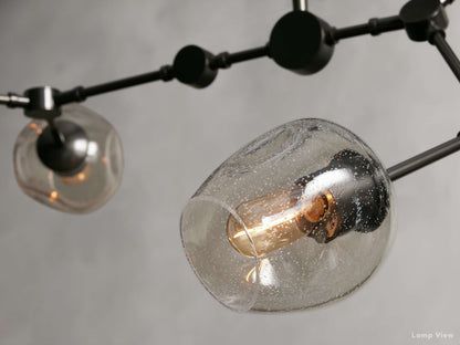 Noella Axial Sphere Glass Chandelier