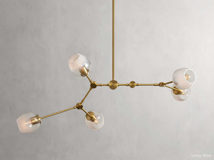 Noella Axial Sphere Glass Chandelier