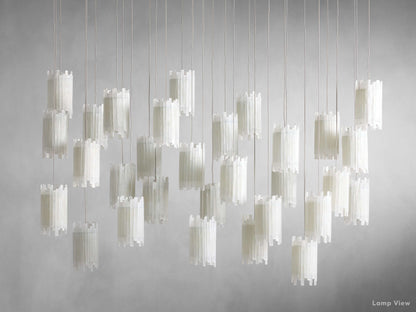 Gianna Selenite Vertical Rectangular Chandelier