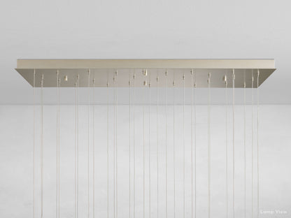 Gianna Selenite Vertical Rectangular Chandelier