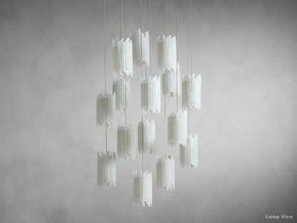 Gianna Selenite Vertical Round Chandelier