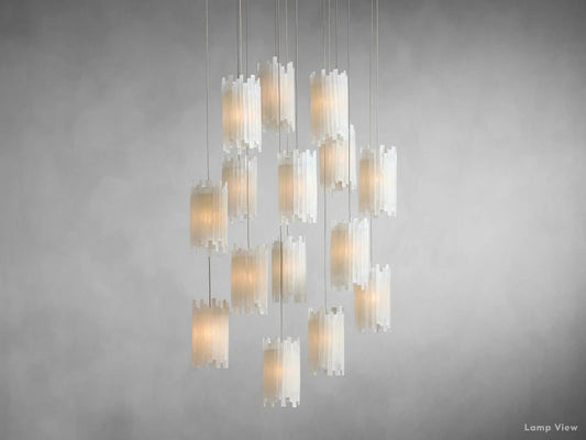 Gianna Ambient Selenite Round Chandelier