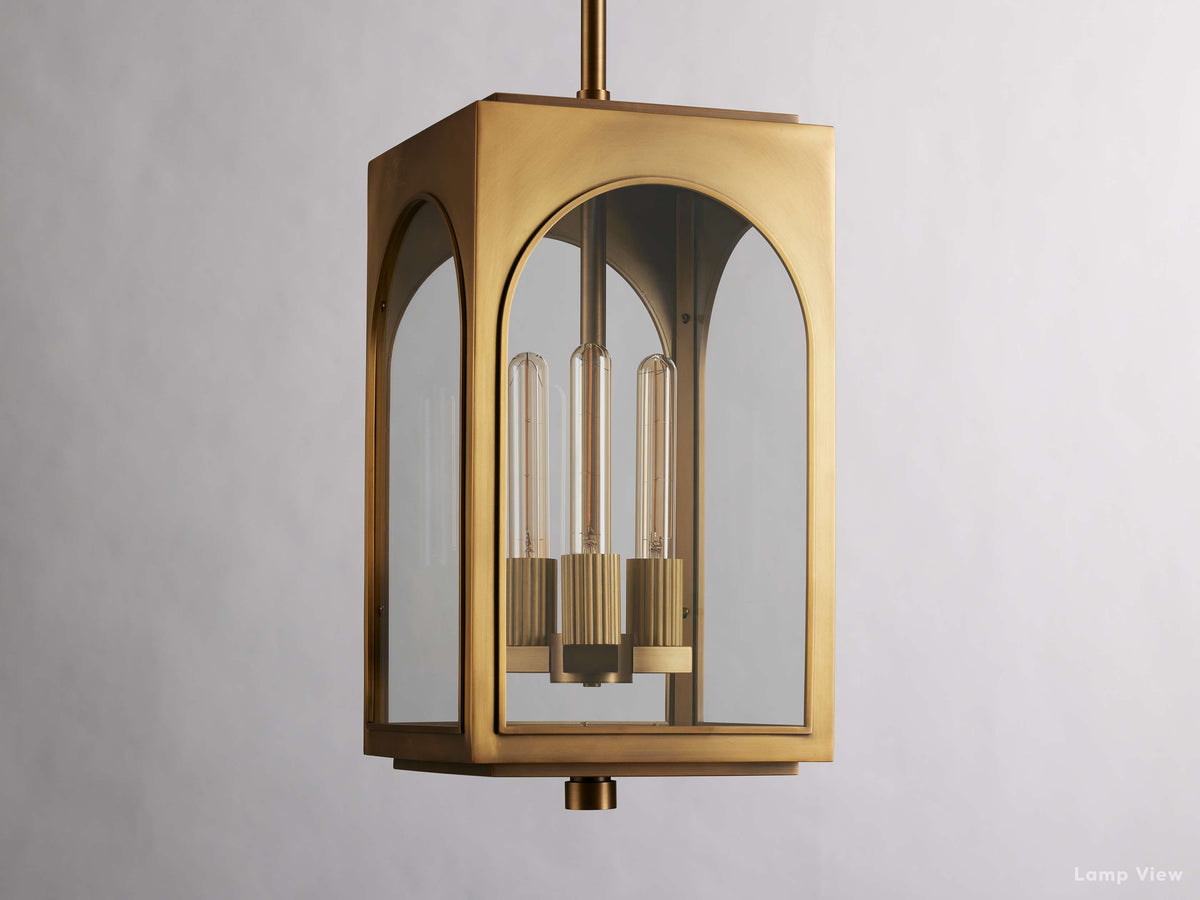 Palladian Facade Glass Outdoor Pendant Light