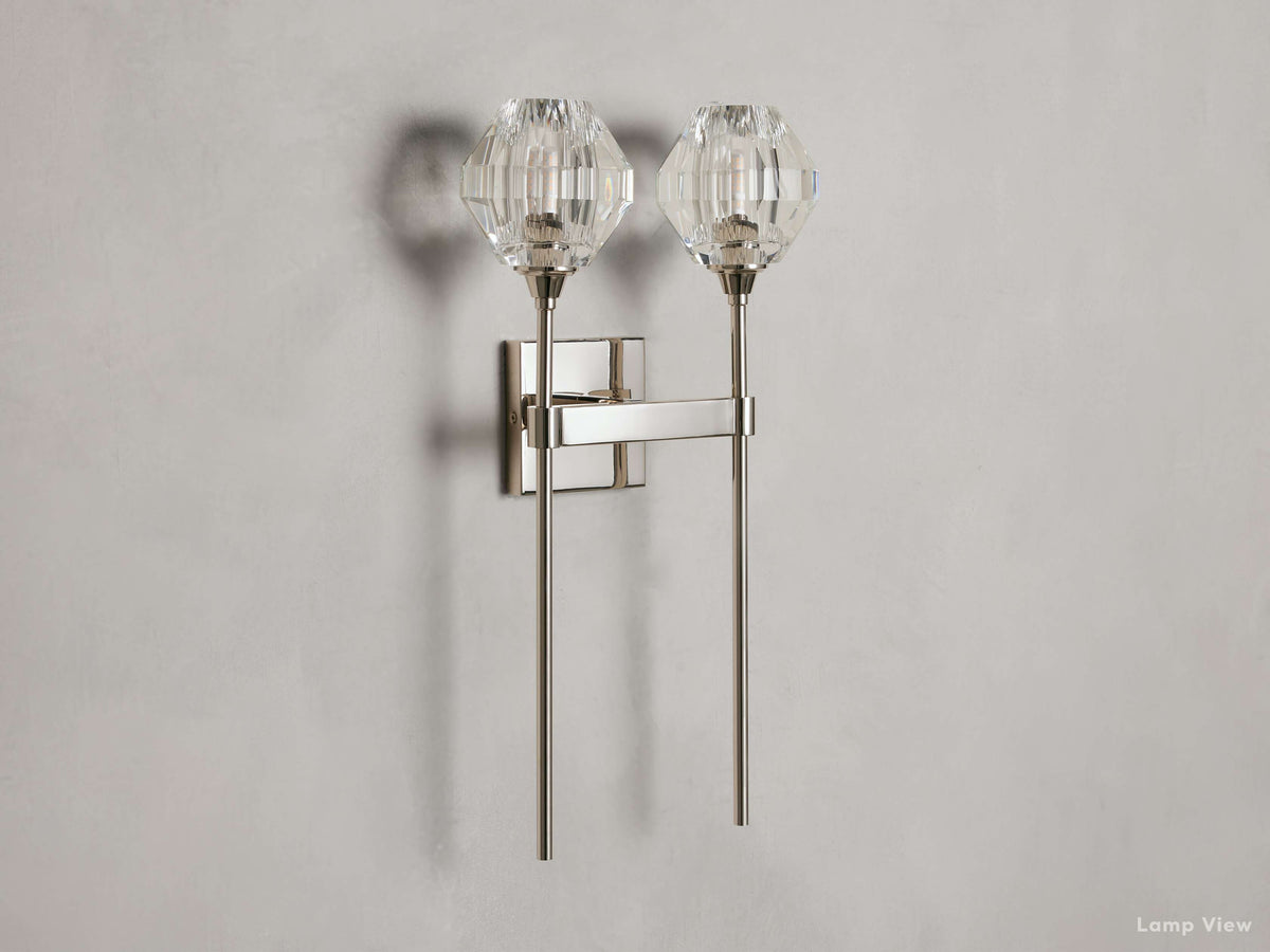 Amoroso Crystal Motif Wall Sconce