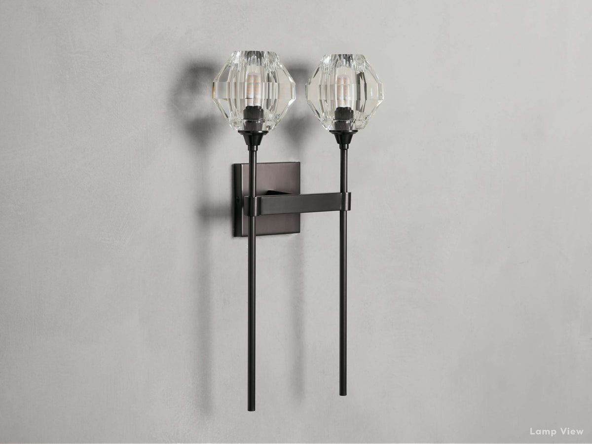 Amoroso Crystal Motif Wall Sconce