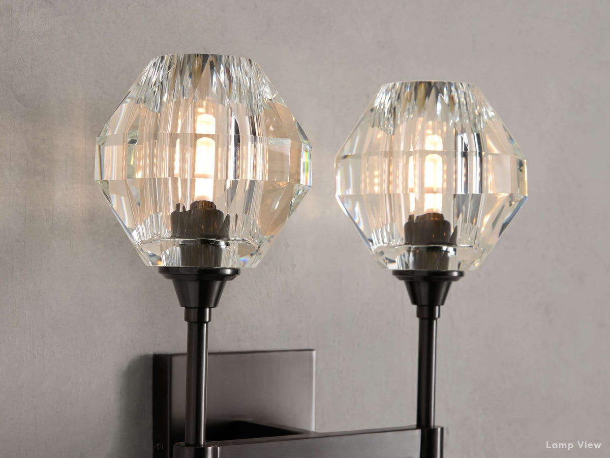 Amoroso Crystal Motif Wall Sconce