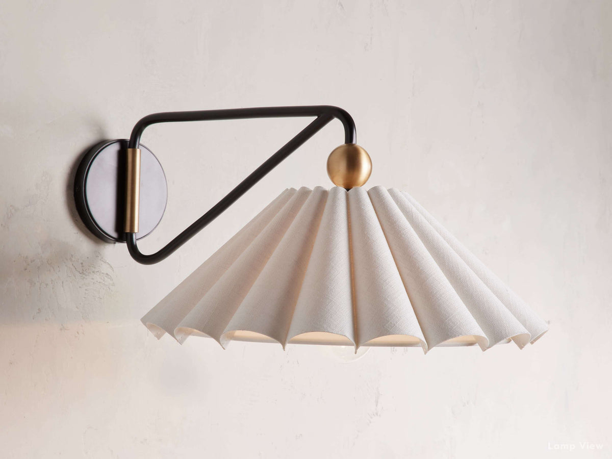 Haylen Gathered Linen Wall Sconce