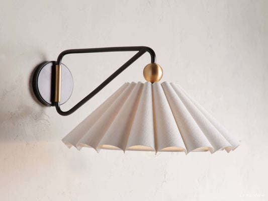 Haylen Gathered Linen Wall Sconce