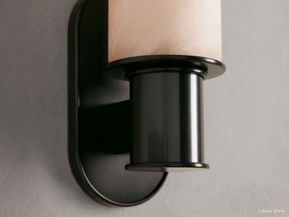 Harlin Pillar Alabaster Wall Sconce