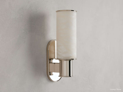 Harlin Pillar Alabaster Wall Sconce