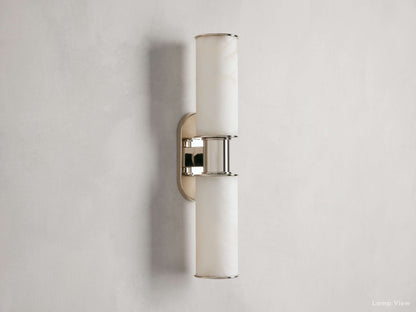 Harlin Pillar Alabaster Wall Sconce