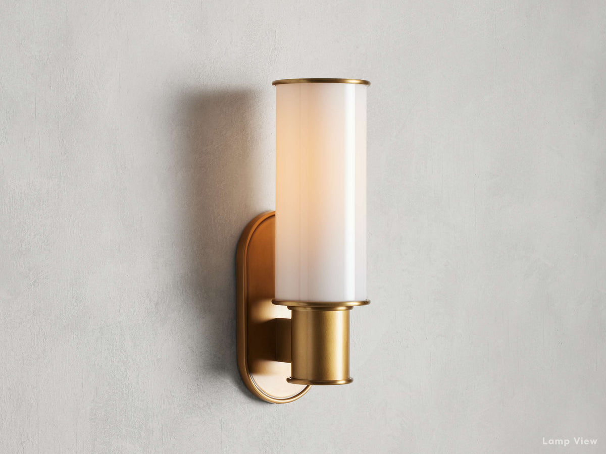 Harlin Milk Glass Wall Sconce