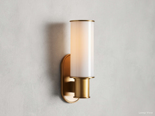 Harlin Milk Glass Wall Sconce