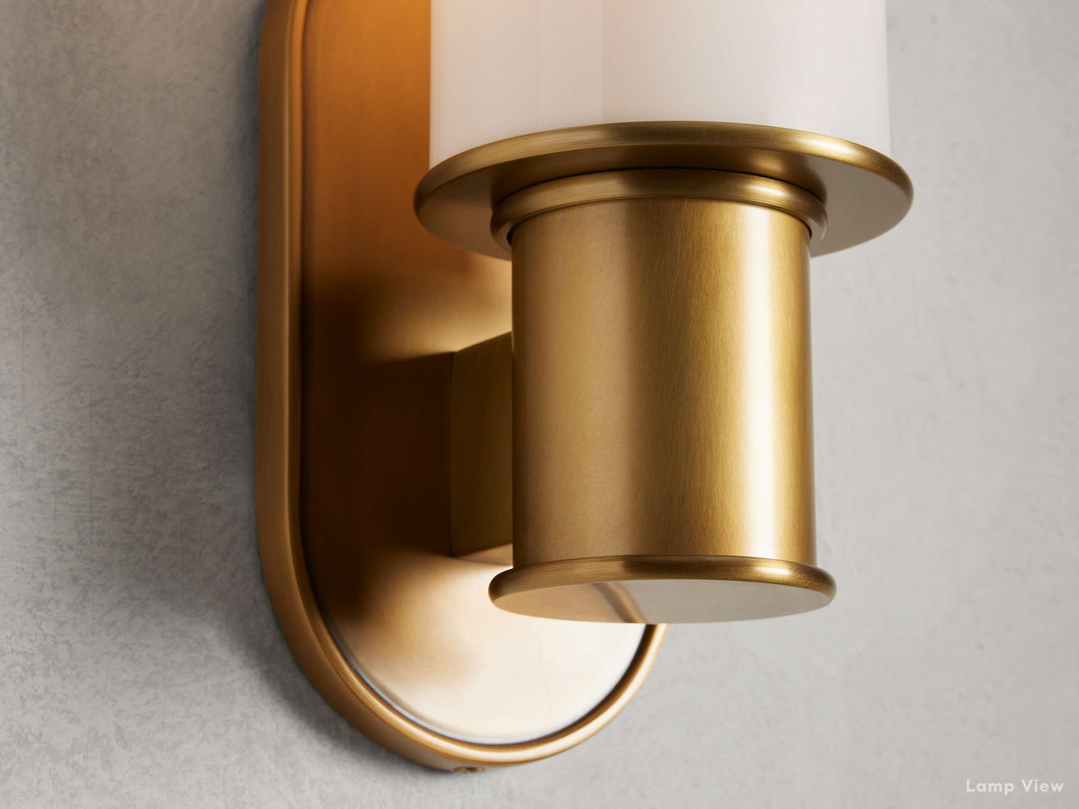 Harlin Milk Glass Wall Sconce