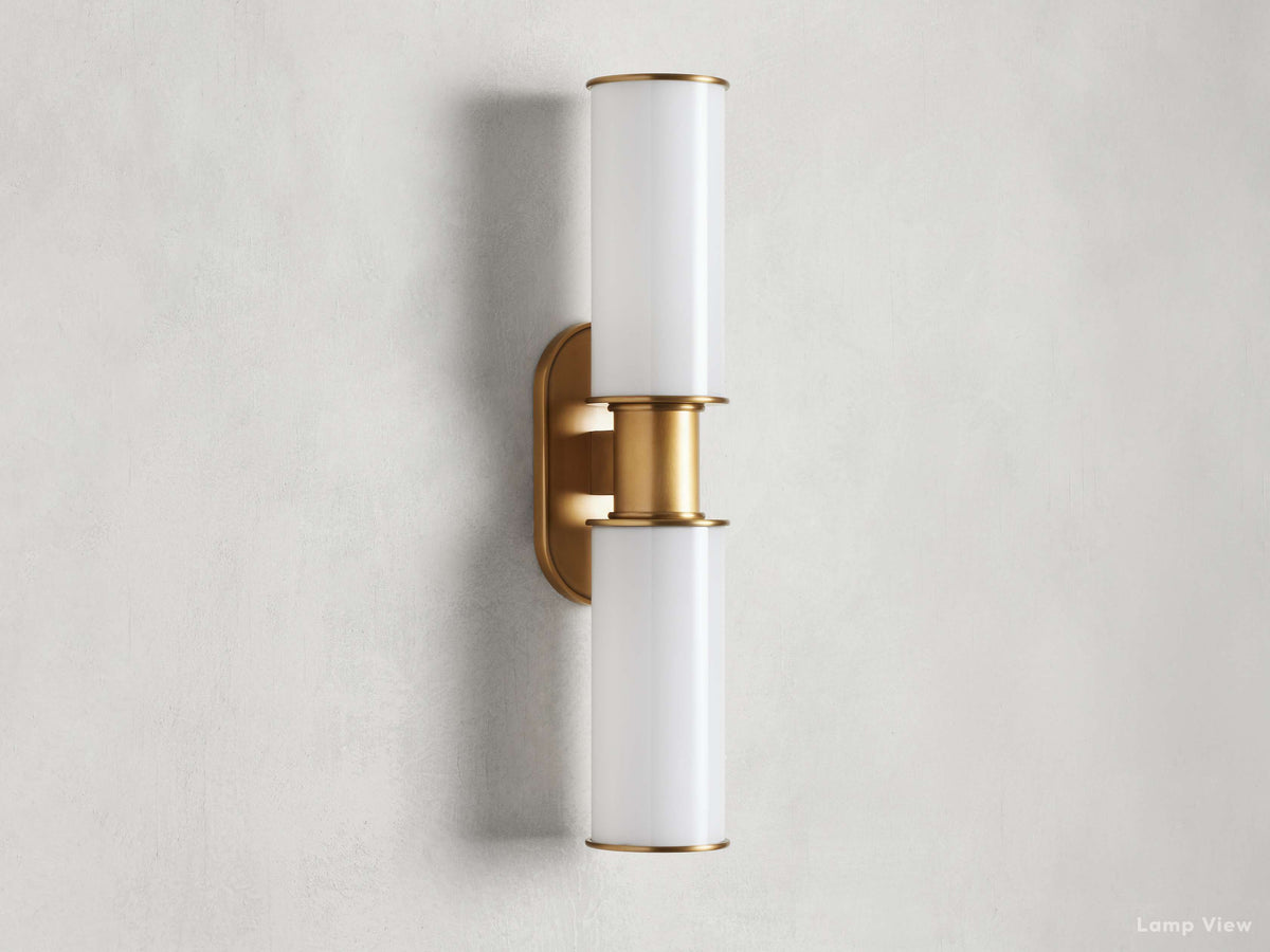 Harlin Milk Glass Wall Sconce