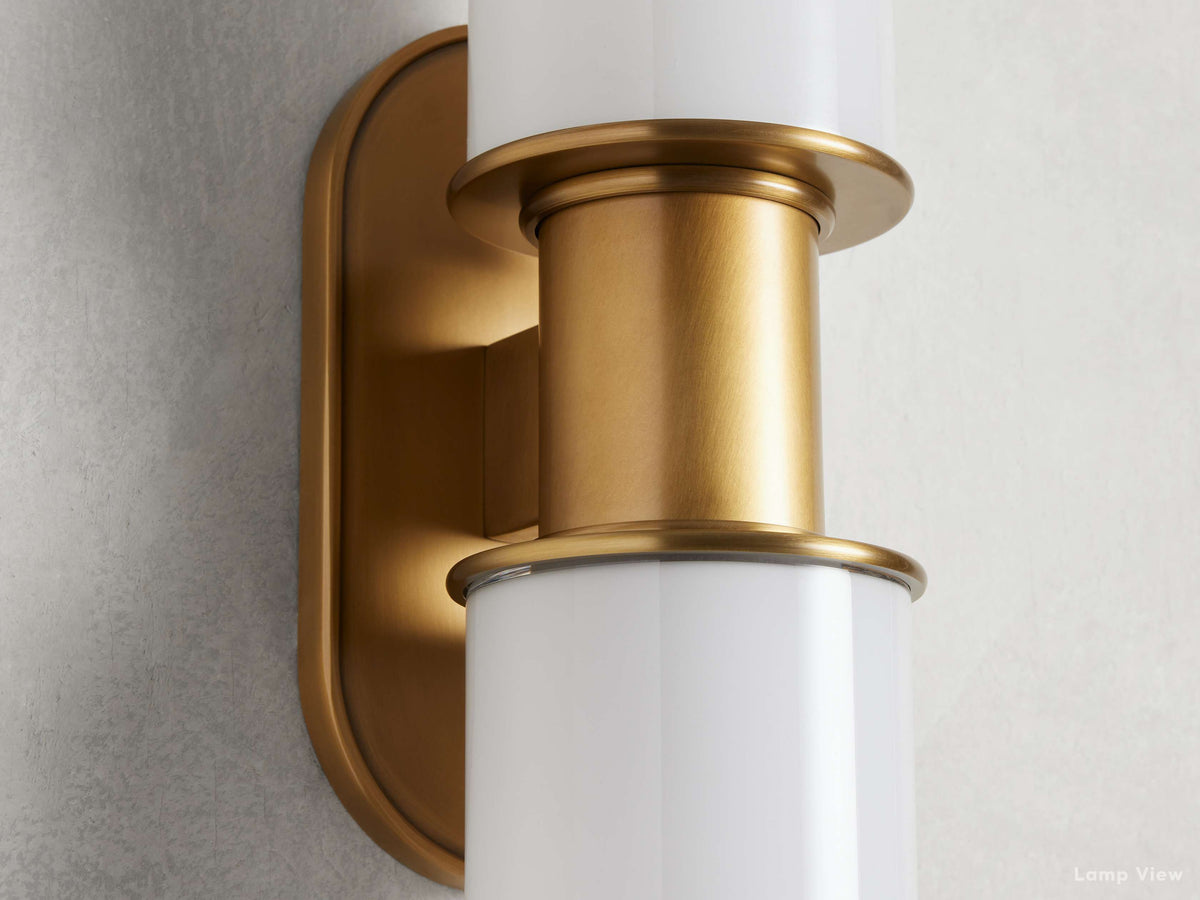 Harlin Milk Glass Wall Sconce