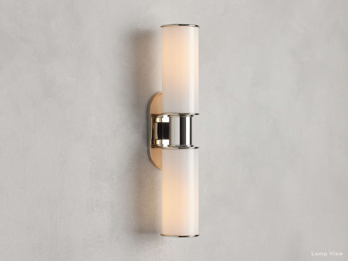 Harlin Milk Glass Wall Sconce